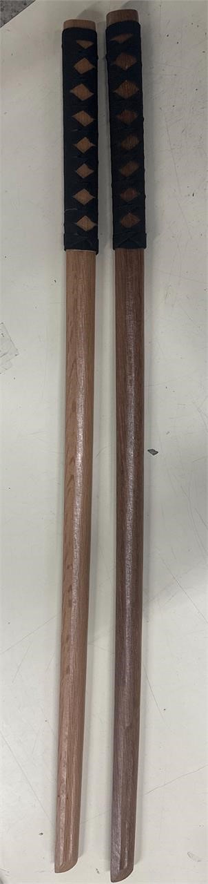 Two  39in Wooden Swords