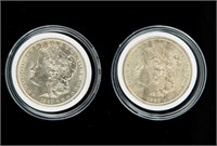 Coin 2 Morgan Silver Dollars-1889-P/Both AU