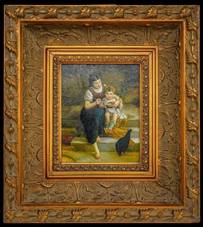 Oil on Canvas - Mom and child