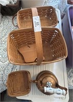 3- Longaberger Baskets and Copper Tea Pot