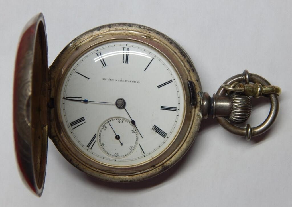 Elgin Pocket Watch Coin Silver w/ Keys