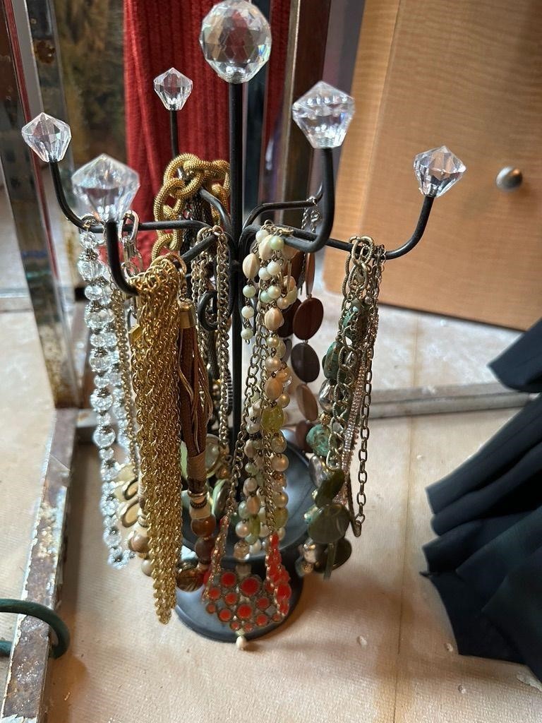 Costume Necklaces and Necklace Holders Lot