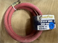 3' X 3/8" Rubber Whip Hose