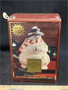 Lenox snowman candy box