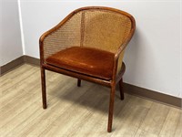 Ward Bennett Mid Century Cane Lounge Chair