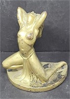 Art nouveau metal nude figurine 7"×6"