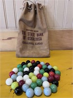 Vintage Marbles in State Bank of Oskaloosa Bag