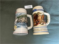 (2) Beer Steins