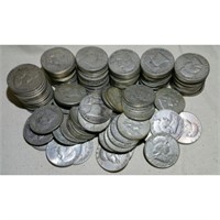 (100) Franklin Half Dollars - 90% Silver