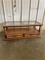 Coffee Table w/Glass 46"x20"x18"