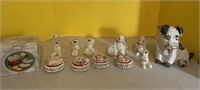 Assorted Porcelain Figures & Shell Jewelry Boxes