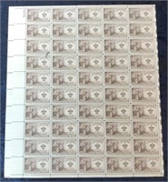 1950 BOY SCOUTS OF AMERICA 3 CENT STAMP SHEET