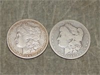 1887 S & 1888 Morgan 90% SILVER Dollars