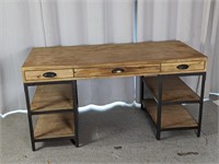 Wooden Industrial Style Desk