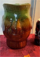 Antique pottery, face pitcher