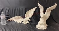 Vintage Bisque Ready to Paint Ceramic Eagles - 2
