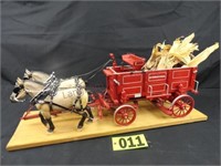 International Wooden Buckboard Wagon pulled by (2)