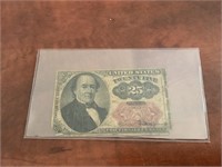 FRACTIONAL CURRENCY .25 CENTS