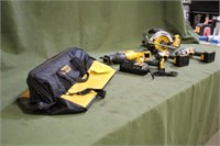 Dewalt 20 Volt Cordless Power Tool Kit W/ (3) Batt