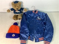Denver Bronco’s Jacket, Bennie, Teddy Bear