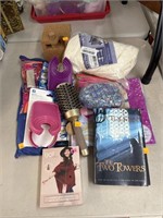 Group Lot of Hairbrush, Accessories, Book,