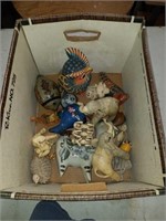 Box of animal figurines