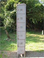 Vintage Tall Metal Locker w/6 Compartments