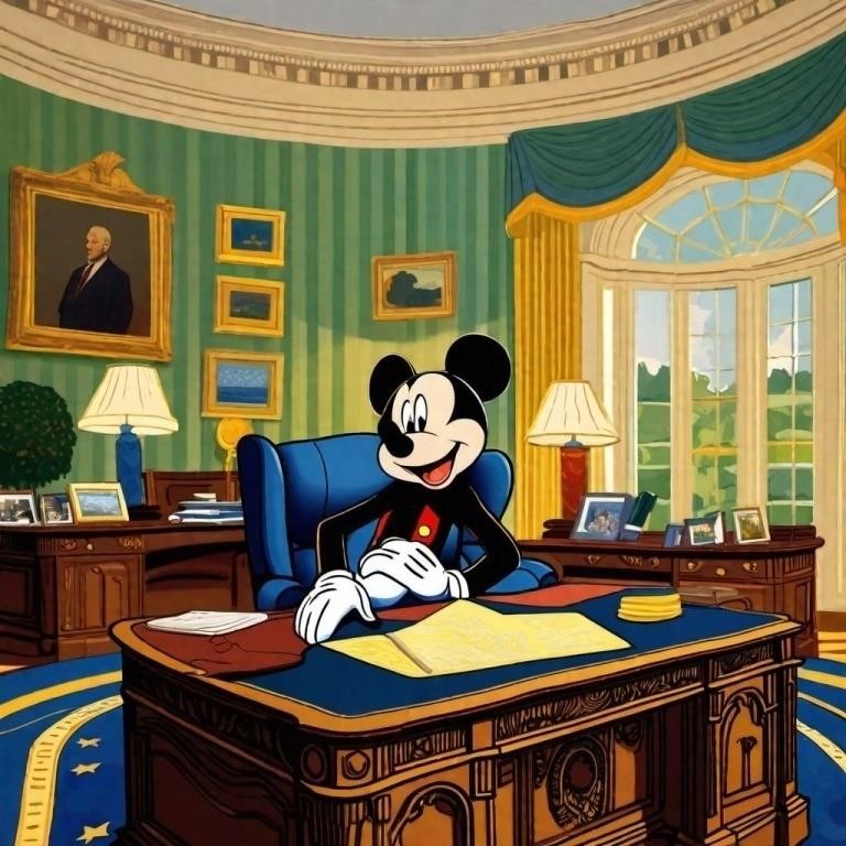 President Mouse Hand Signed by Charis