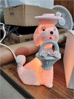 Poodle night light in working order 6.5 tall