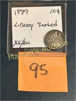 1889 SEATED LIBERTY DIME