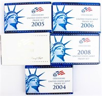 Coin Assorted United States Proof Sets 5 Sets