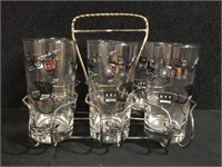 Vintage Libbey Glasses & Caddy