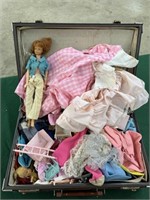 Small Suitcase w/ Misc. Doll Clothes