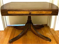 Vintage occasional table w/ glass tray drawer.