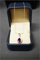 Sterling Amethyst Necklace