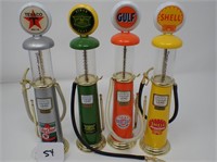 Gearbox Collectible Gas Pump set of 4