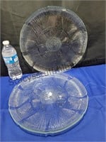 2 Glass Serving Trays