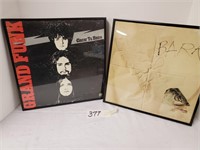framed record covers