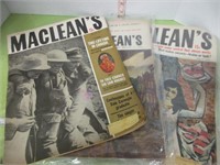 4, 1950 - 1960'S MACLEANS MAGAZINES