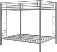 FULL over FULL Metal Bunk Bed  Silver