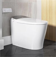 Tankless Elongated Smart Toilet Bidet in White