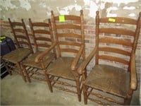 4 ladder back chairs - seats need repair