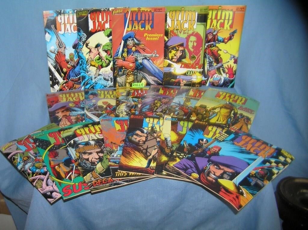 Large collection of Grim Jack comic books
