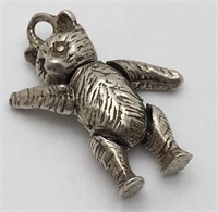 Sterling Silver Movable Bear Charm