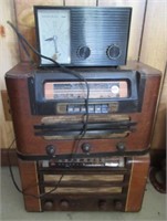 (3) Antique radios including Admiral, Philco, GE.