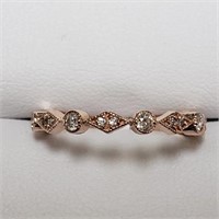 Stunning 10K Rose Gold Diamond Ring SJC