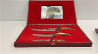 3 knife collector set, different size knives