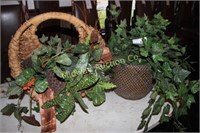 2 BASKETS WITH GREENERY