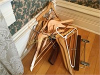 assorted wood hangers