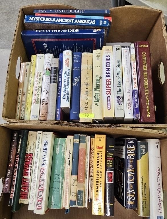 LOT OF ASST. HARDBACK AND PAPER BACK BOOKS, NO SHI